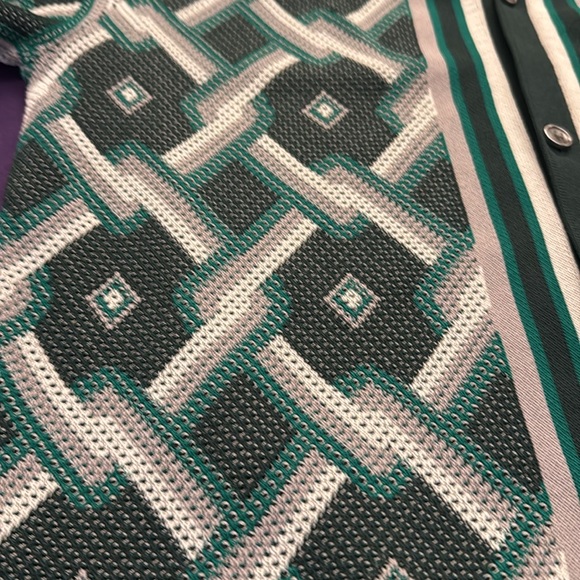 NWOT Reiss Green cuban collared  cardigan - Picture 3 of 5